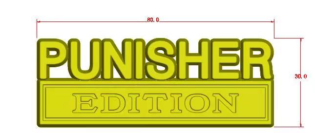 The Original Punisher Edition Emblem Fender Badge-Custom-4