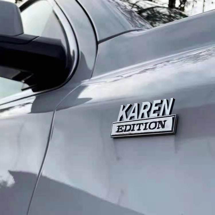 2 PCS KAREN Edition Fender Metal Badge Emblem