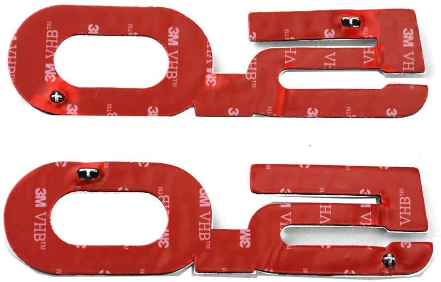 2pcs 5.0 Metal Emblem 3D Letters Badge