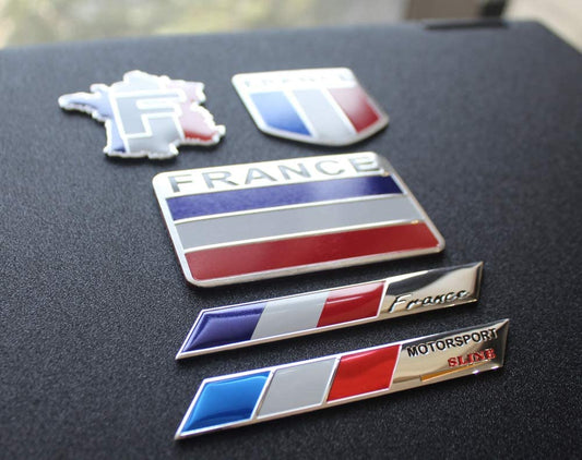 5pcs France Flag Decal Sticker