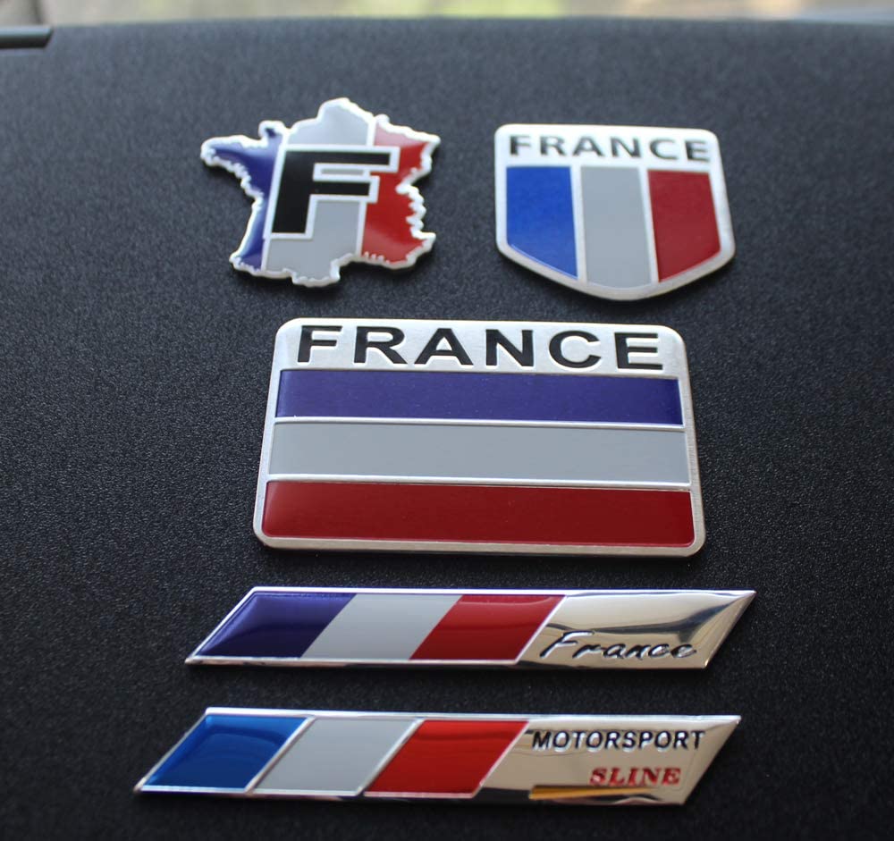 5pcs France Flag Decal Sticker