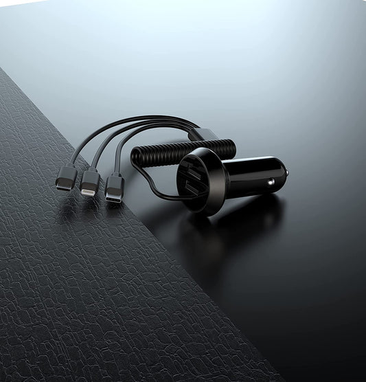 Dual Ports Car Charger with Fast Charging