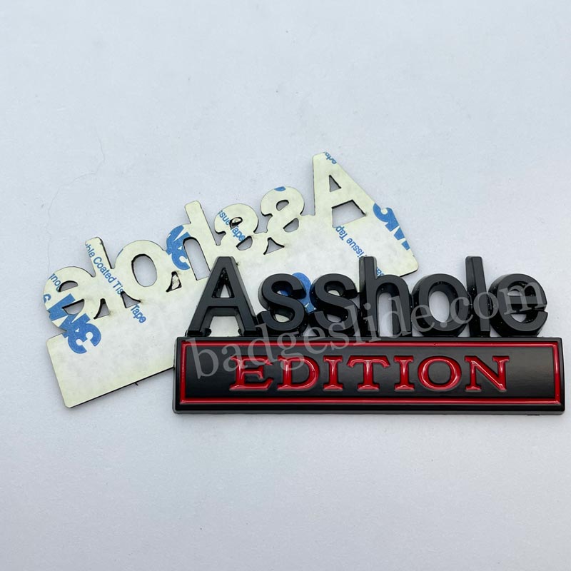 2 PCS Asshole Edition Emblem Fender Badge