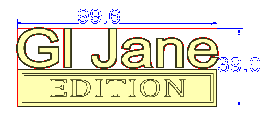 Gl Jane EDITION Badge Custom Emblem Car Metal Badge 2pcs