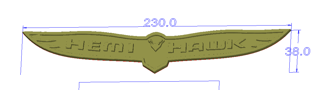 HEMI HAWK Custom Emblem Car Metal Badge