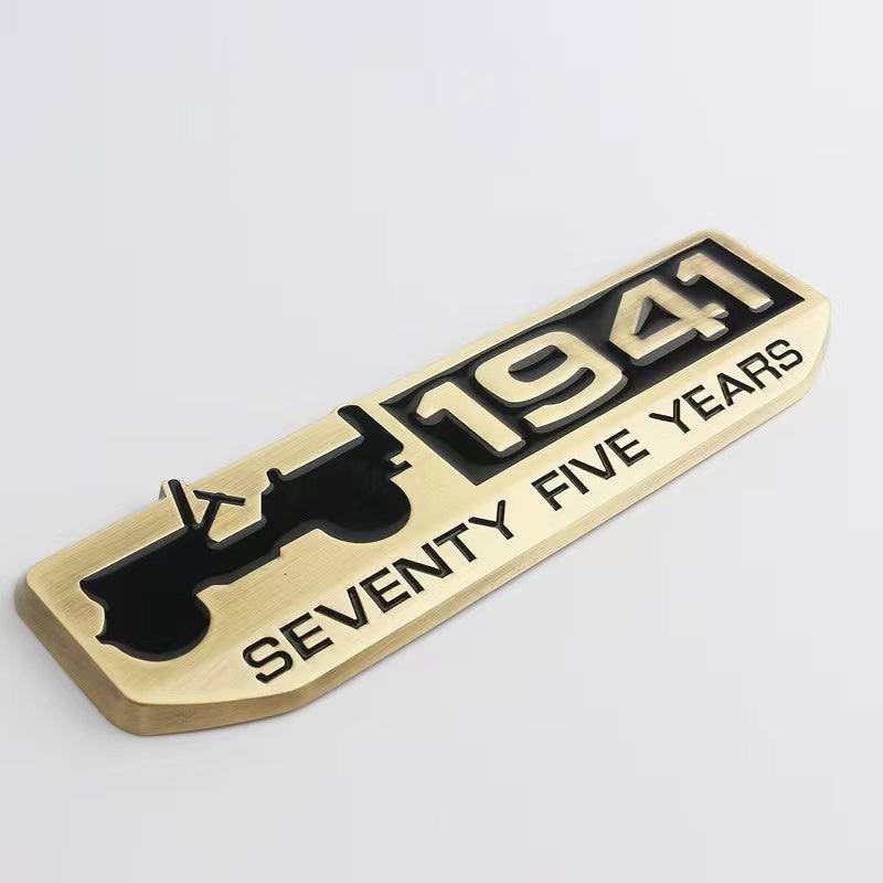 1941 75 Years Anniversary Badges Metal Emblem