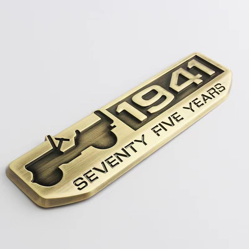 1941 75 Years Anniversary Badges Metal Emblem
