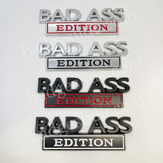 2PCS BAD ASS EDITION Car Badge Metal Emblem