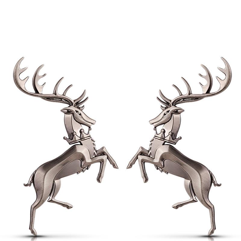 2pcs Elk Metallic Emblem Fender Badge
