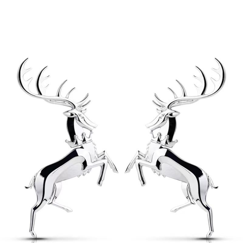 2pcs Elk Metallic Emblem Fender Badge