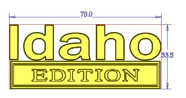 Idaho EDITION Metal Emblem Fender Badge-Chrome/Black-3pcs