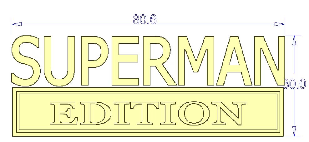SUPERMAN EDITION Metal Emblem Fender Badge-Chrome- Black-2pcs