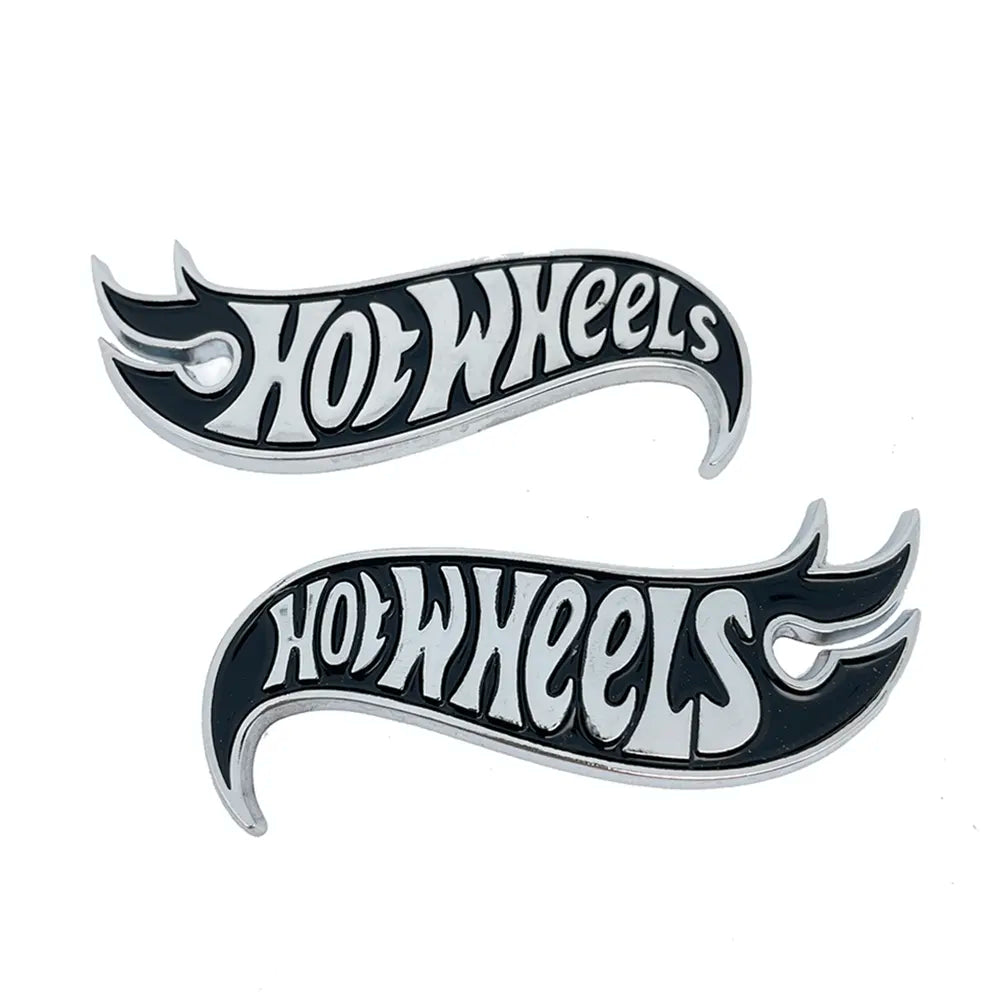 1 Set Chrome Hot Wheels Car Emblem