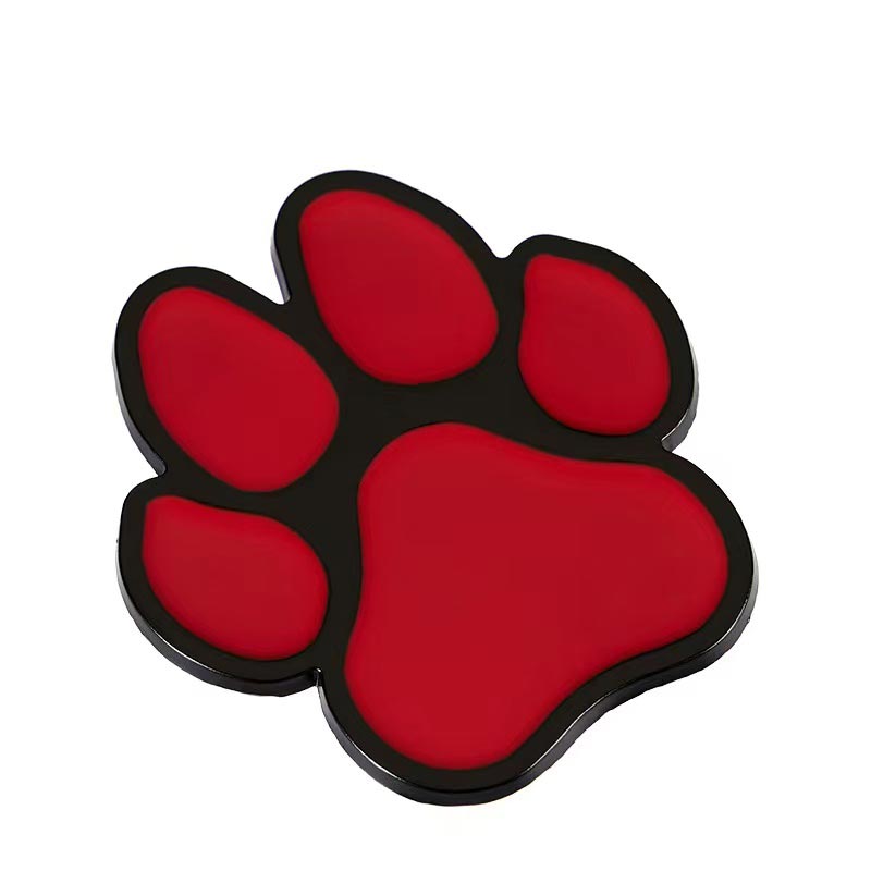 2pcs Paw Shape Car Emblem Fender Badge
