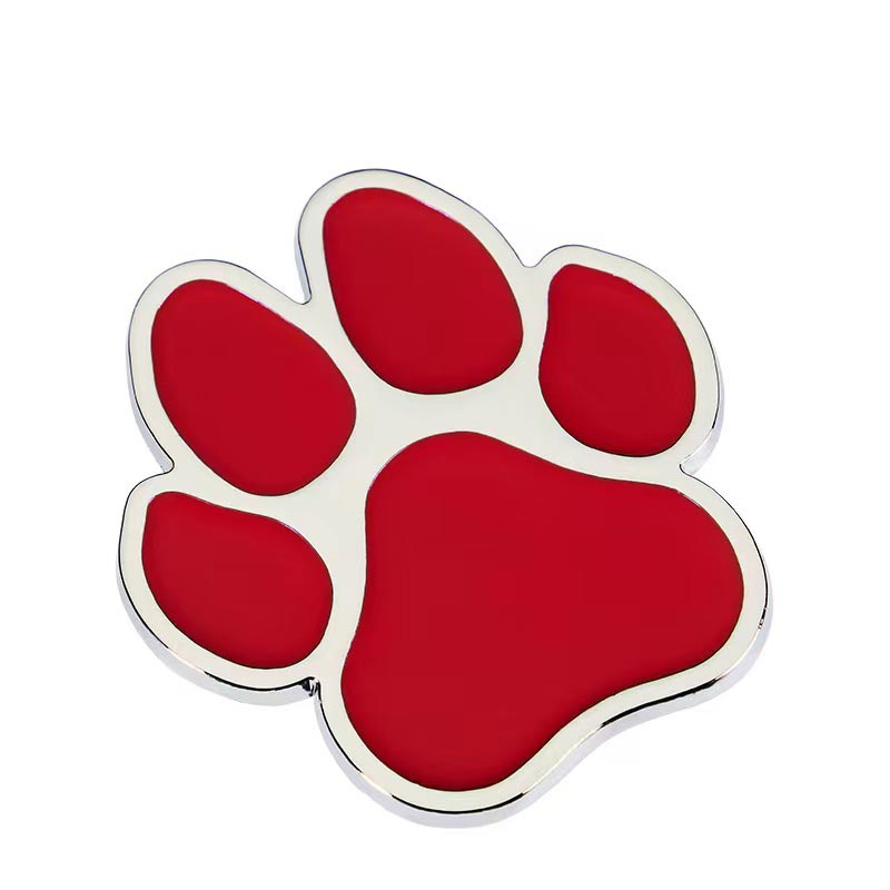 2pcs Paw Shape Car Emblem Fender Badge
