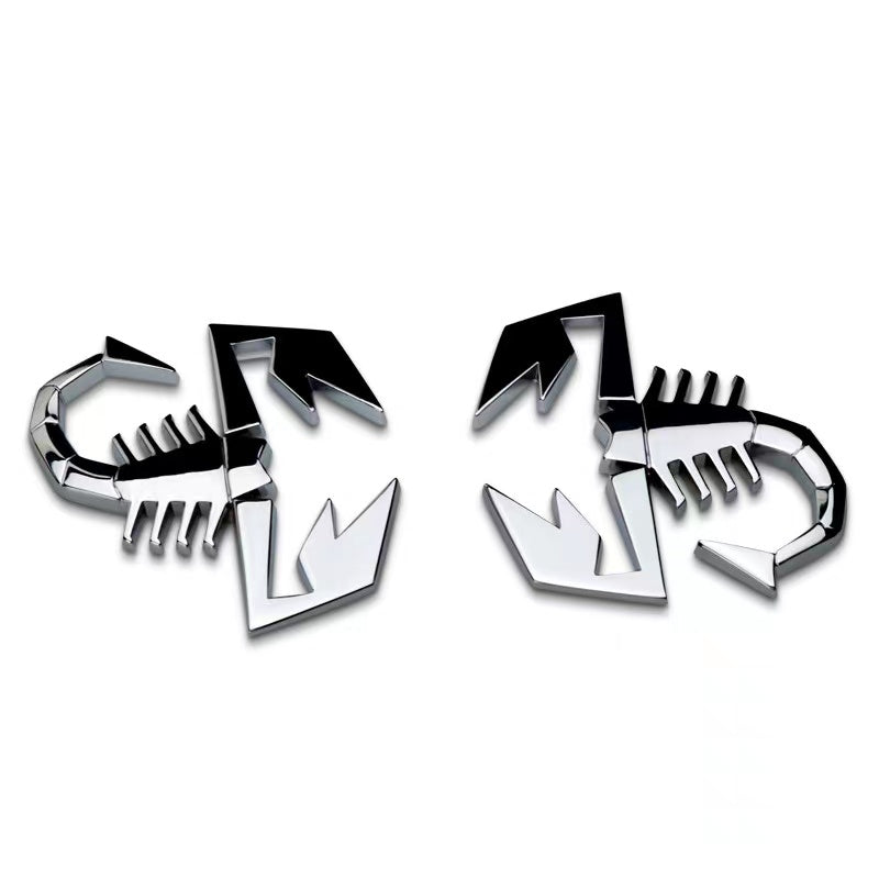 2pcs Scorpion Metallic Emblem Fender Badge