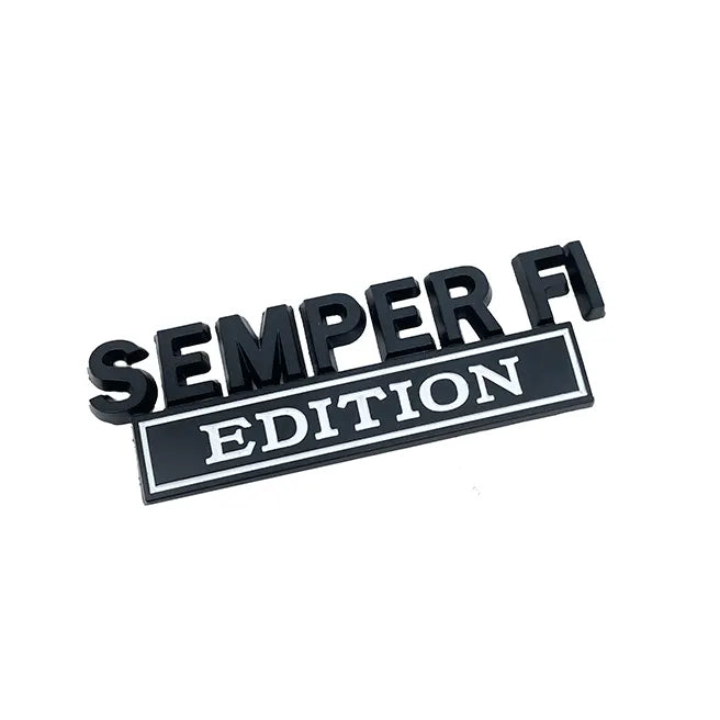 SEMPER FI EDITION Car Emblem Metal Badge