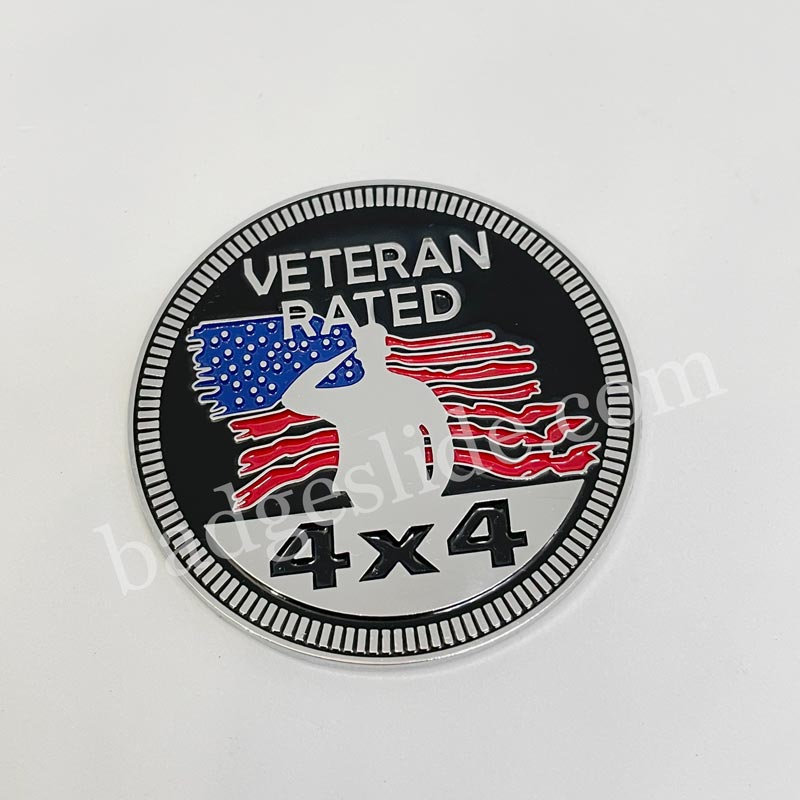 VETERAN RATED 4X4 JEEP Badge