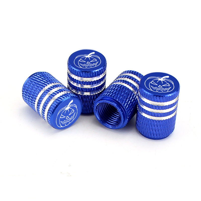 5 pcs Tire Valve Stem Cover Cap Halloween Pumpkin Decor