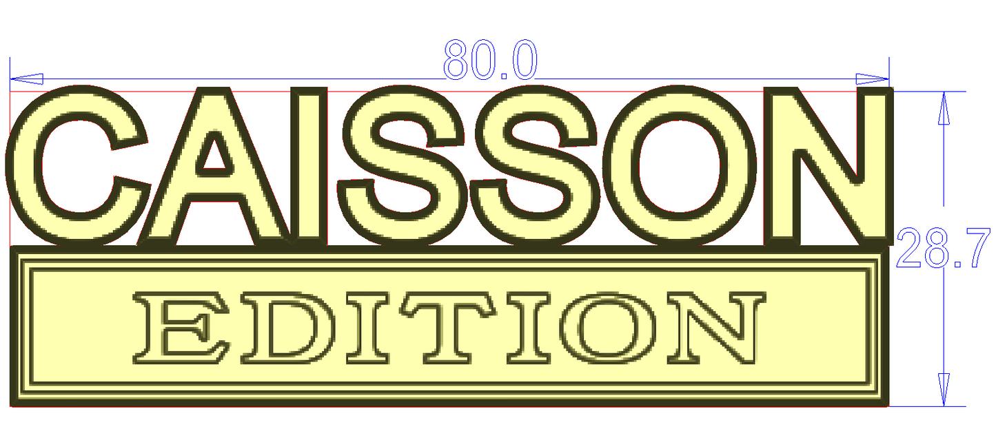 CAISSON EDITION Custom Emblem Car Metal Badge 9pcs