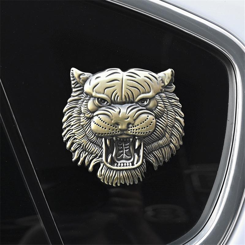 Tiger Metal Hood Window Sticker