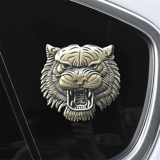 Tiger Metal Hood Window Sticker
