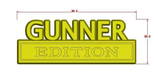 2nd GUNNER EDITION Emblem Fender Badge-Custom-2pcs