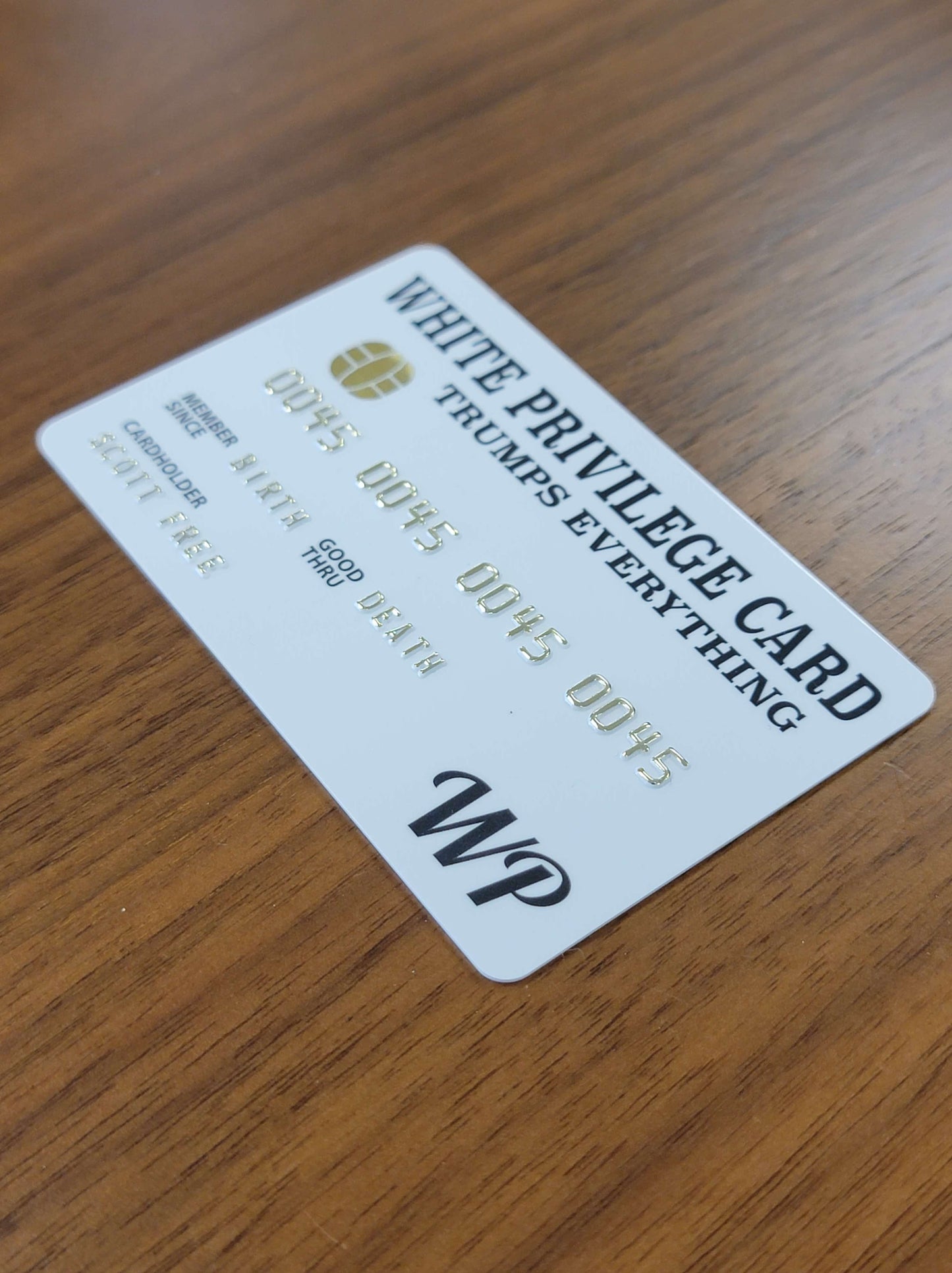 White Privilege Card