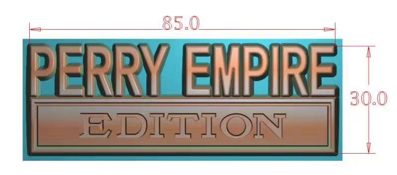 The Original PERRY EMPIRE EDITION Emblem Fender Badge-Custom-3pcs