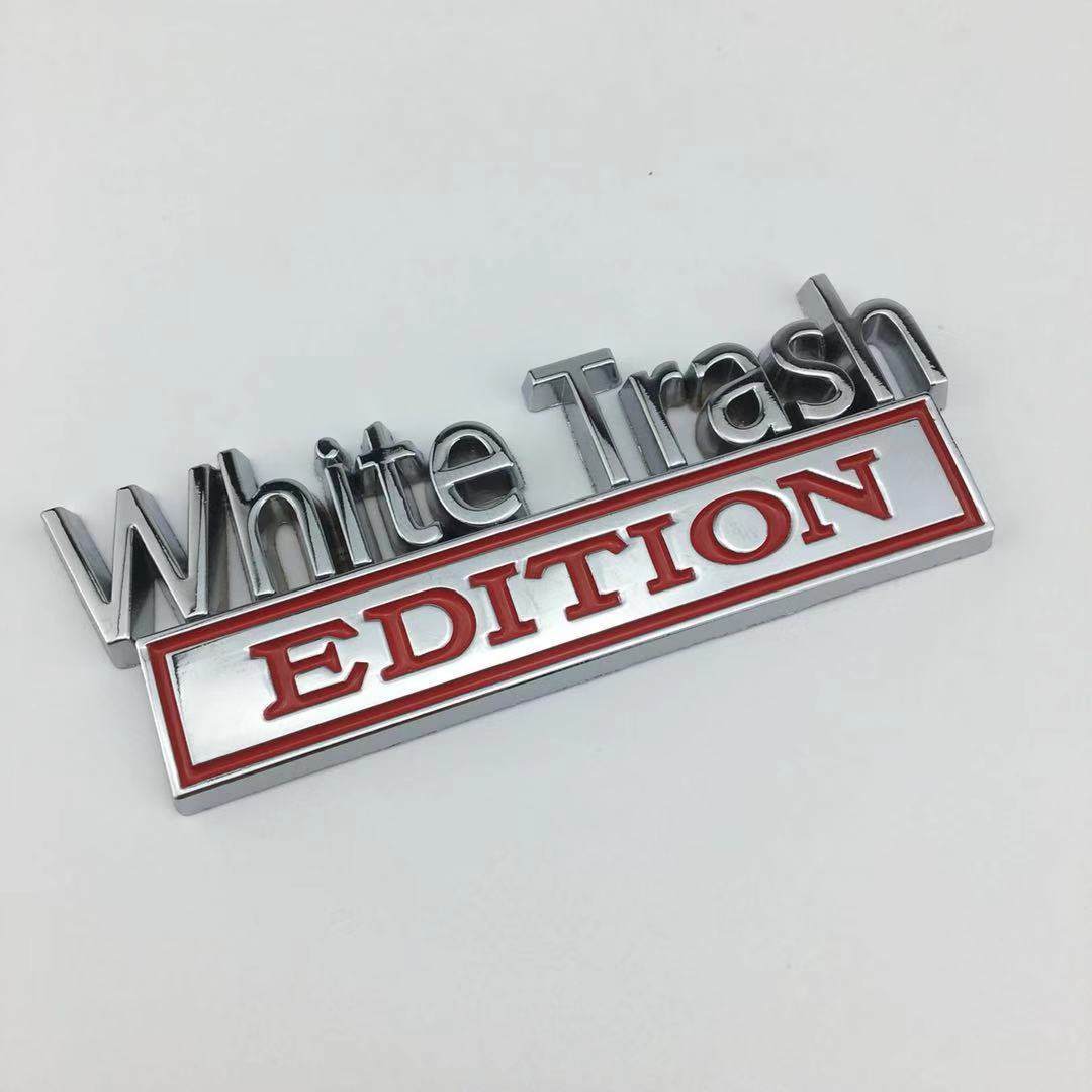 2 PCS Golden White Privilege Edition Emblem Fender Badge