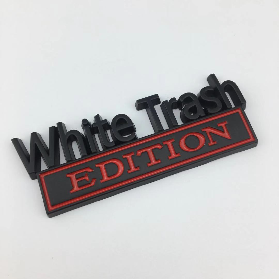 2 PCS Golden White Privilege Edition Emblem Fender Badge
