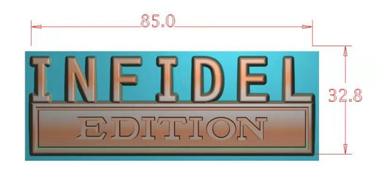 The Original INFIDEL EDITION Emblem Fender Badge-Custom-24pcs