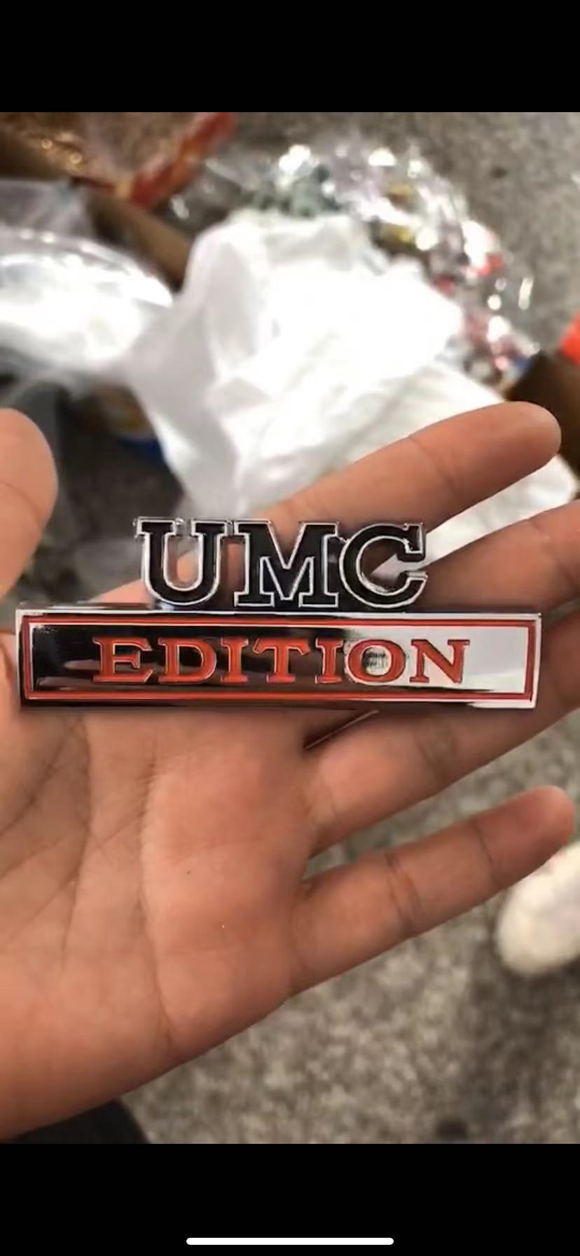 The Original UMC EDITION Emblem Fender Badge-Custom-20pcs-UMC black & EDITION orange
