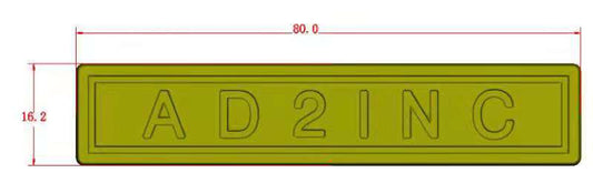 The Original AD2 INC Emblem Fender Badge-Custom-3pcs