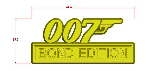 The Original BOND EDITION Emblem Fender Badge-Custom-3pcs