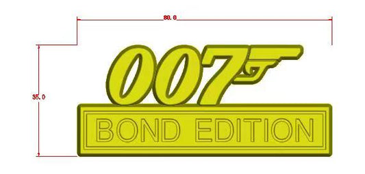 The Original BOND EDITION Emblem Fender Badge-Custom-3pcs
