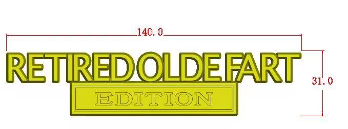 The Original Retired Olde Fart Emblem Fender Badge-Custom-3