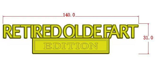 The Original Retired Olde Fart Emblem Fender Badge-Custom-3