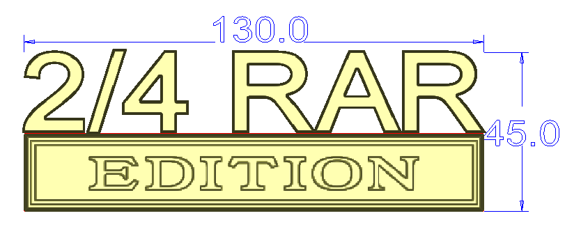 2/4 RAR EDITION Badge Custom Emblem Car Metal Badge 2pcs