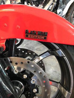 2 PCS BLACK WIDOW Edition Emblem Fender Badge