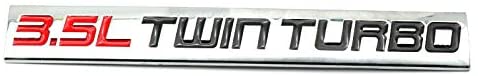 2PCS Chrome Finish Metal Emblem 3.5L Twin Turbo Badge
