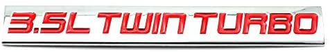 2PCS Chrome Finish Metal Emblem 3.5L Twin Turbo Badge