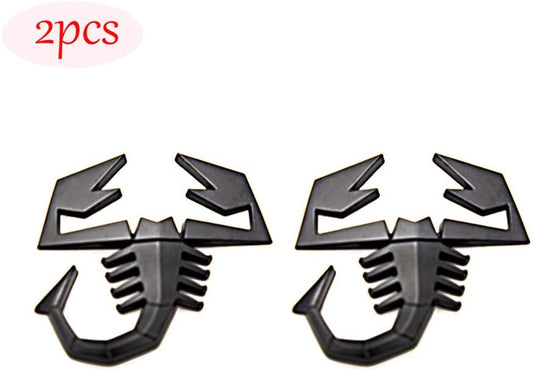 2pcs Scorpion Metallic Emblem Fender Badge