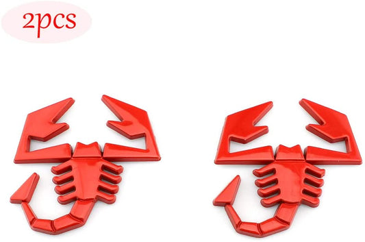 2pcs Scorpion Metallic Emblem Fender Badge