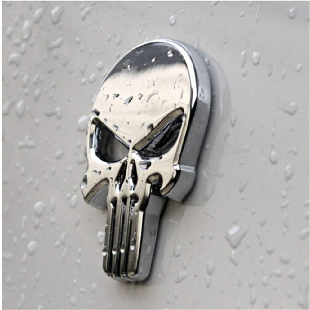 2pcs Skeleton Skull Logo Emblem Badge