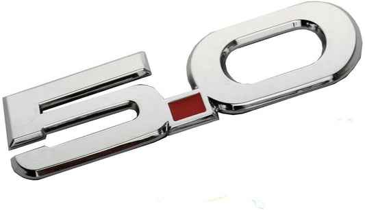 2pcs 5.0 Metal Emblem 3D Letters Badge