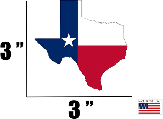 Texas Flag Sticker Car Decal Bumper Sticker Lone Star State Truck Window (3" Small)
