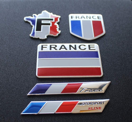 5pcs France Flag Decal Sticker