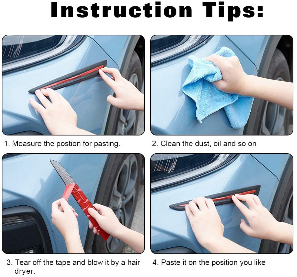 4Pcs Auto Car Body Bumper Guard Protector Sticker