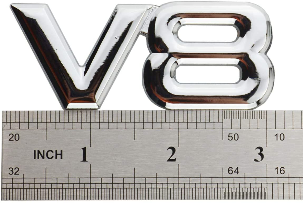 2pcs V8 3D Metal Emblem
